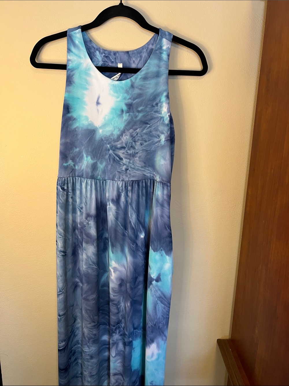 Beeson River Blue Tie-Dye Maxi Dress Size Large